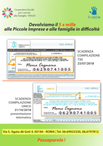 5 x mille 2018