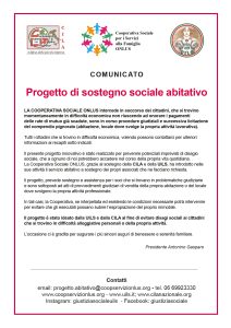 Progetto di sostegno sociale abitativo